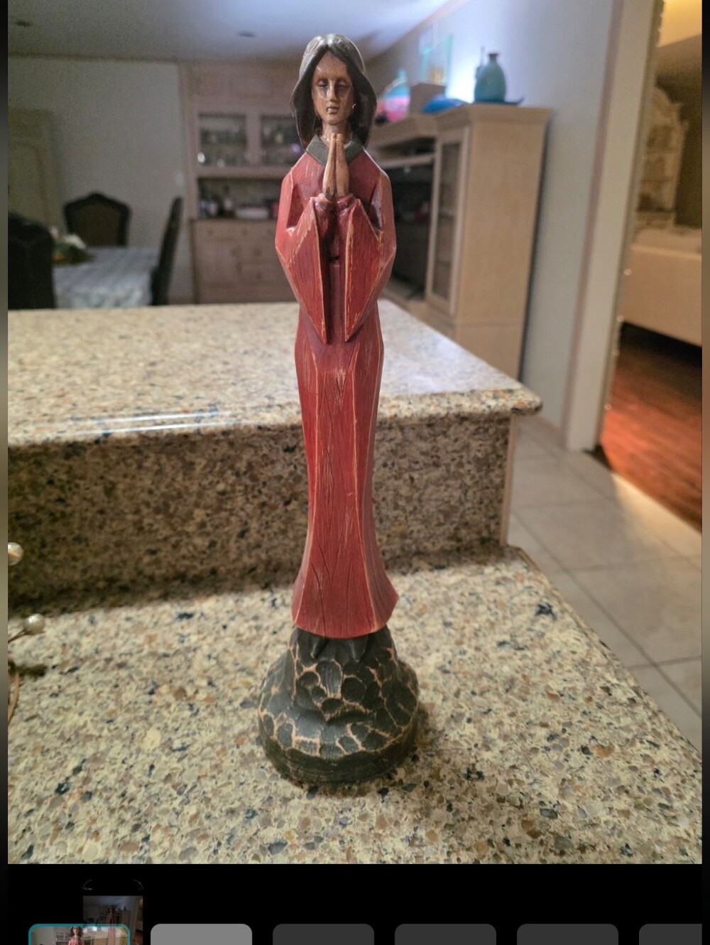 Red Praying Figure Home Art Sculpture - Unknown Brand